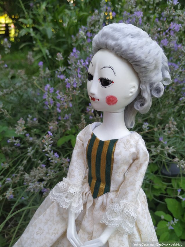 Красотка в лаванде — Авторские куклы в антикварном стиле: будуарные (фото 5)
