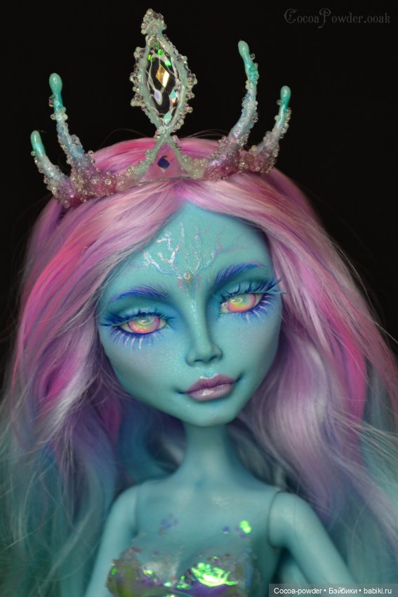 ООАК Морская царевна — ООАК Monster High и Ever After High: репейнт (фото 8)
