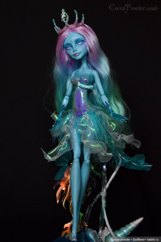 ООАК Морская царевна — ООАК Monster High и Ever After High: репейнт (фото 5)