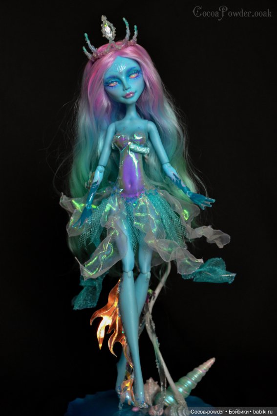 ООАК Морская царевна — ООАК Monster High и Ever After High: репейнт (фото 6)