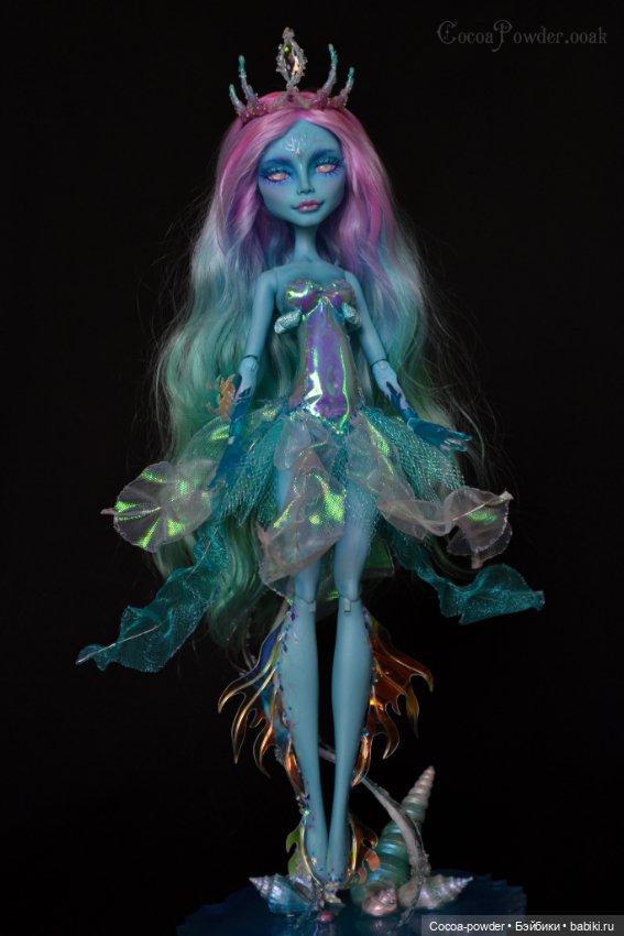 ООАК Морская царевна — ООАК Monster High и Ever After High: репейнт (фото 10)