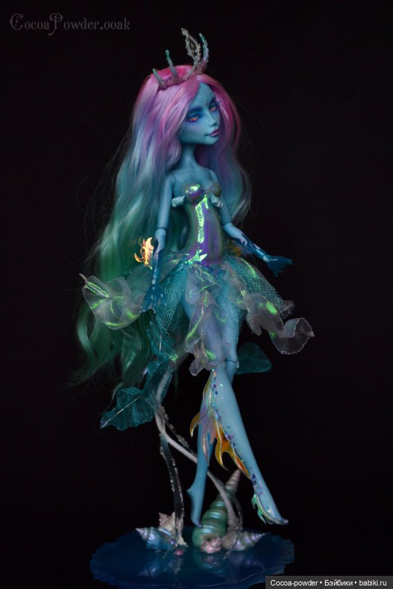 ООАК Морская царевна — ООАК Monster High и Ever After High: репейнт (фото 4)