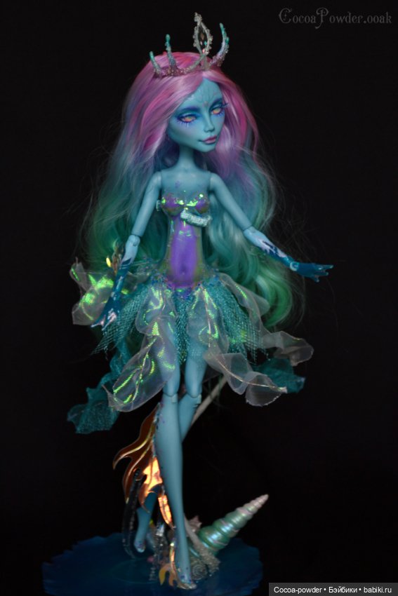 ООАК Морская царевна — ООАК Monster High и Ever After High: репейнт (фото 9)