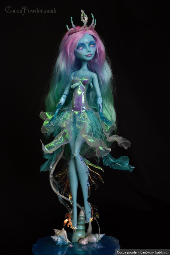 ООАК Морская царевна — ООАК Monster High и Ever After High: репейнт (фото 3)