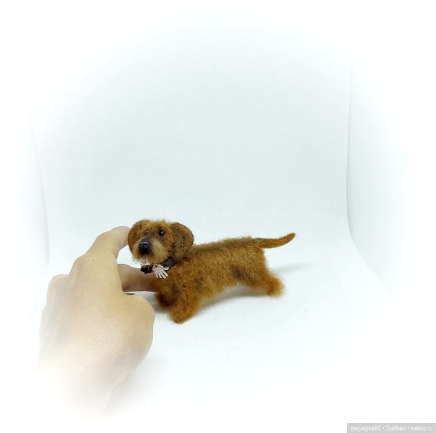 Жесткошерстная такса — Валяные игрушки из шерсти: сухое валяние (фото 2)