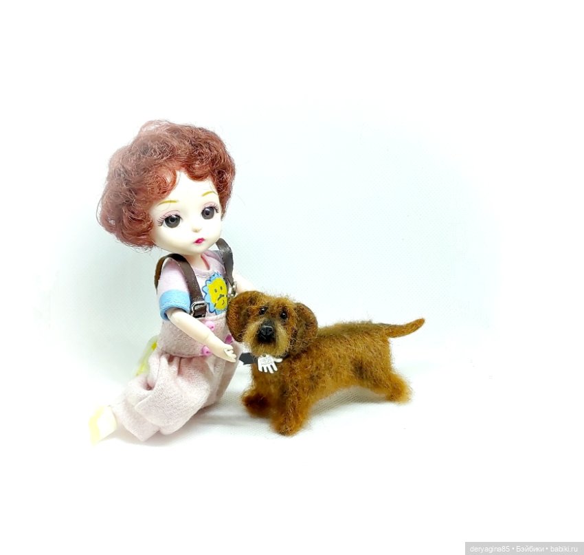 Жесткошерстная такса — Валяные игрушки из шерсти: сухое валяние (фото 5)