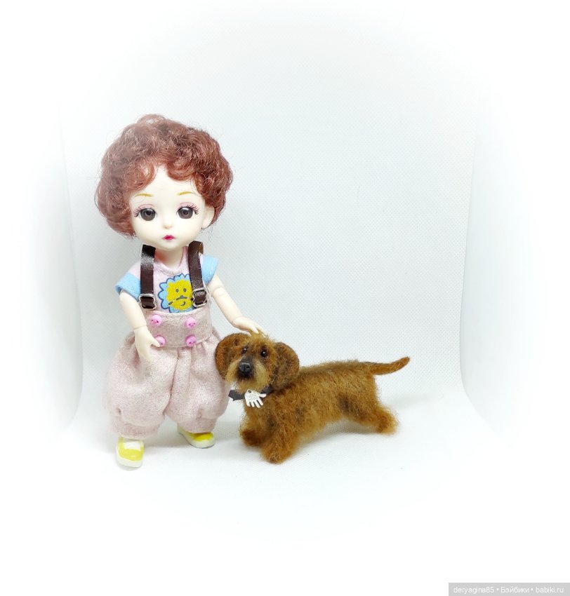 Жесткошерстная такса — Валяные игрушки из шерсти: сухое валяние (фото 3)