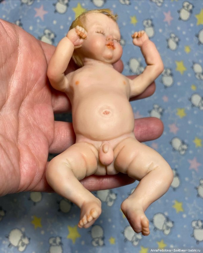 Статичный мальчик — Авторские миниатюрные куклы: лепка (фото 3)