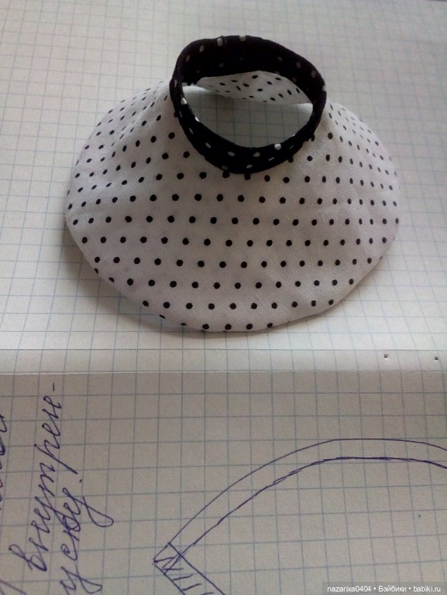 Шляпа "ДАЧНИЦА" для кукол формата 1/6 со стандартными головушками (фото 2)