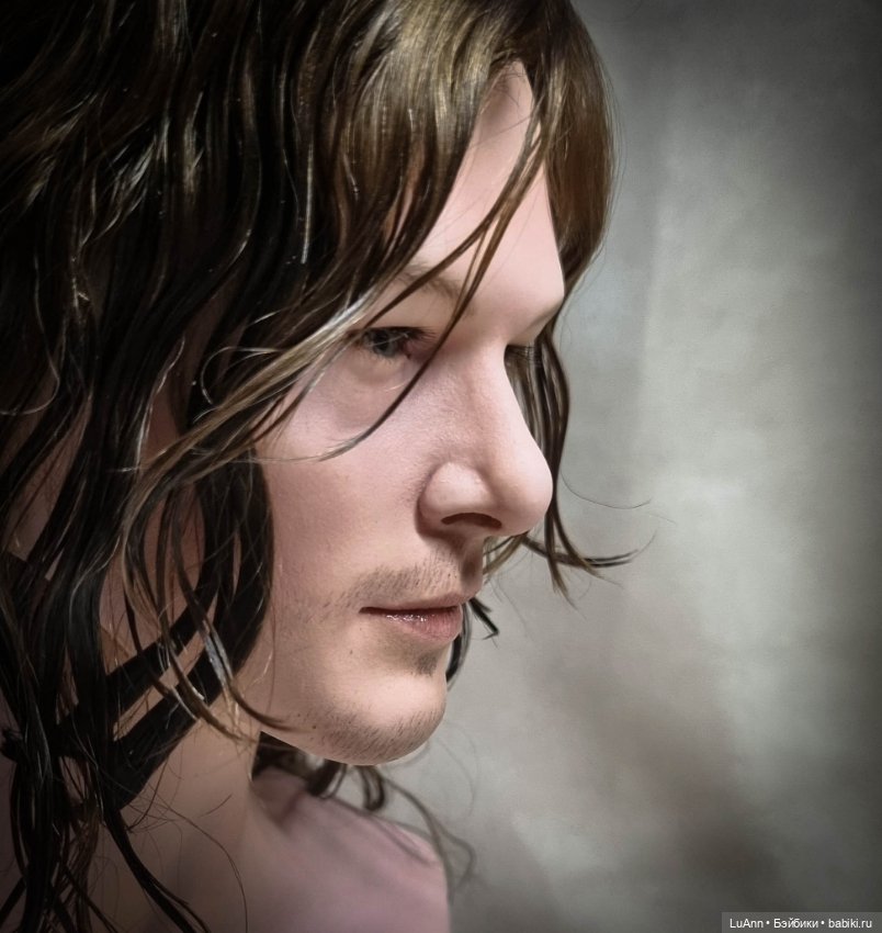 Норман Ридус авторская портретная голова на бжд тело (фото 5)