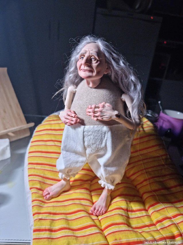 Будуарные бабушки — Авторские шарнирные куклы своими руками: лепка (фото 9)