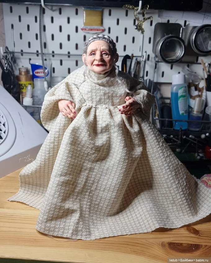 Будуарные бабушки — Авторские шарнирные куклы своими руками: лепка (фото 8)