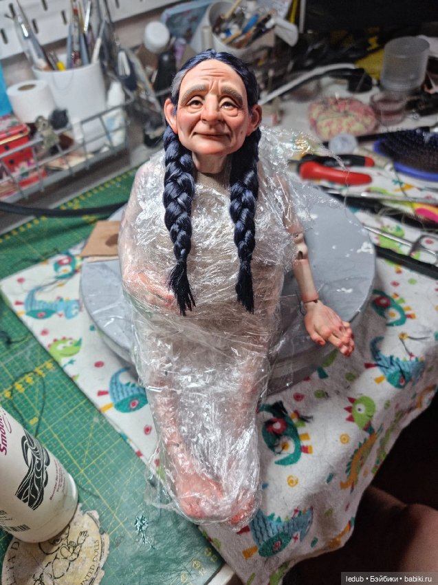Будуарные бабушки — Авторские шарнирные куклы своими руками: лепка (фото 4)