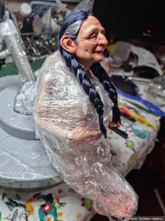 Будуарные бабушки — Авторские шарнирные куклы своими руками: лепка (фото 3)