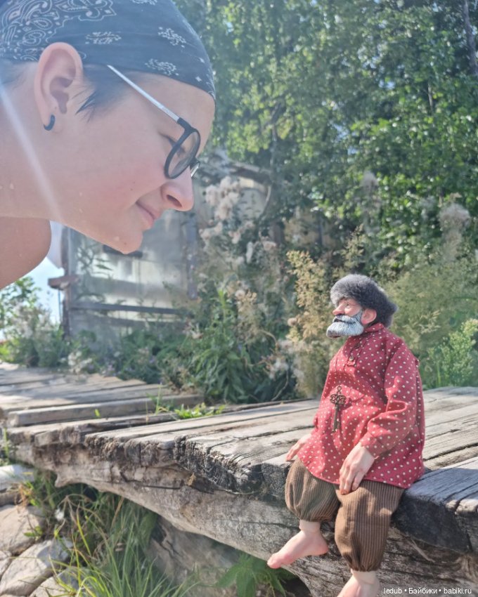 Дедуля — Авторские шарнирные куклы своими руками: лепка (фото 3)