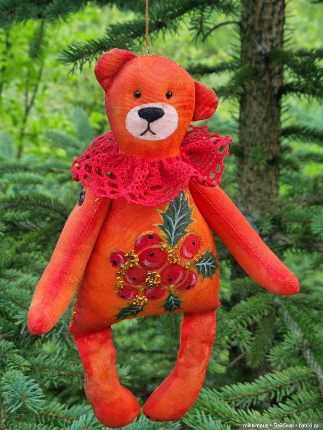 Мишки ждут Новый Год — Текстильные игрушки и примитивы: кофейные (фото 2)