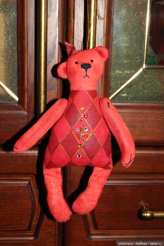Мишки ждут Новый Год — Текстильные игрушки и примитивы: кофейные (фото 8)