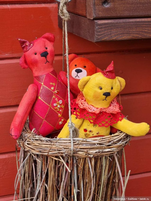 Мишки ждут Новый Год — Текстильные игрушки и примитивы: кофейные (фото 5)