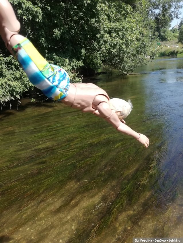 Матвей Сергеевич, ПинкЛау и Бэбита на речке (фото 5)