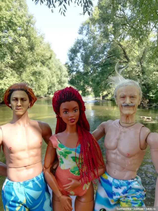 Матвей Сергеевич, ПинкЛау и Бэбита на речке (фото 3)