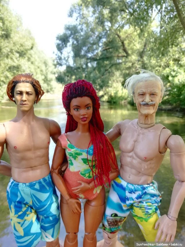 Матвей Сергеевич, ПинкЛау и Бэбита на речке (фото 2)