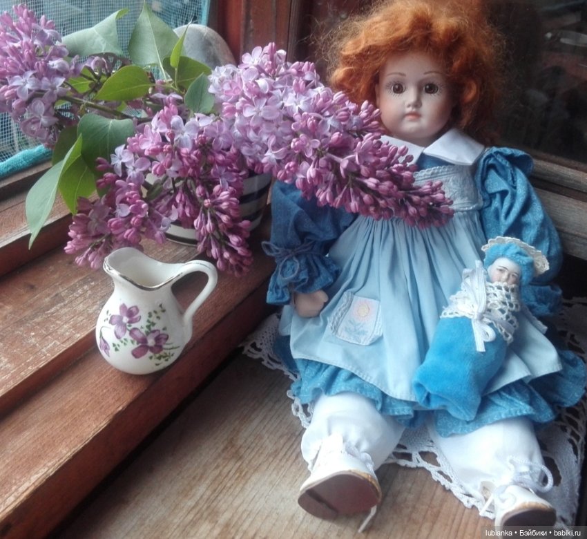 Next orange-red — Редкие антикварные куклы и реплики: воск