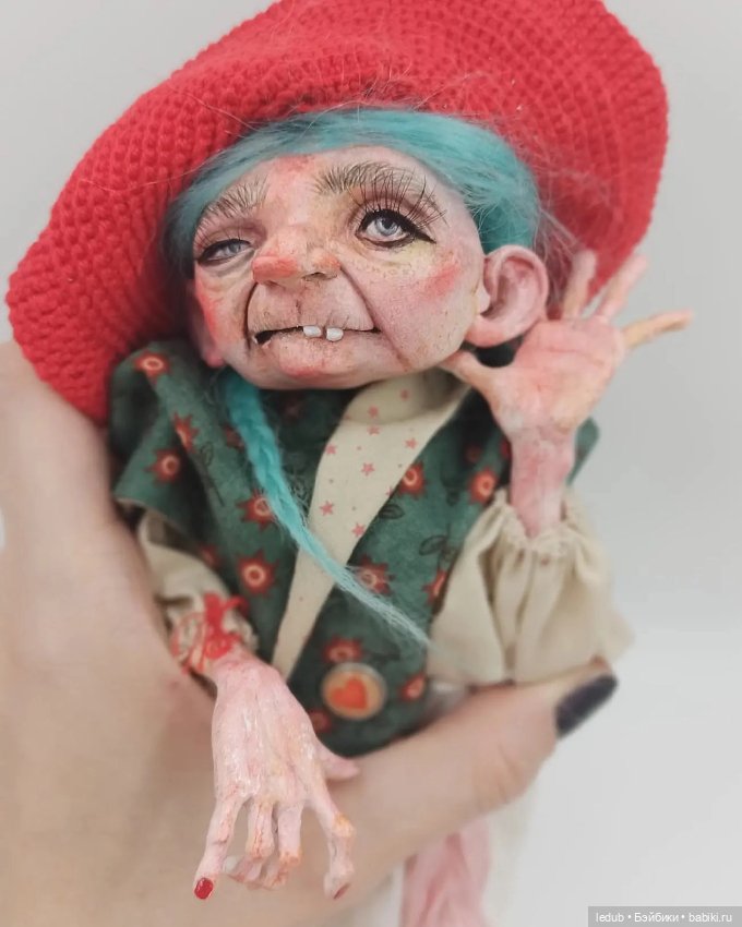 Баба Ёга — Лепка авторских кукол: полимерная глина (фото 4)