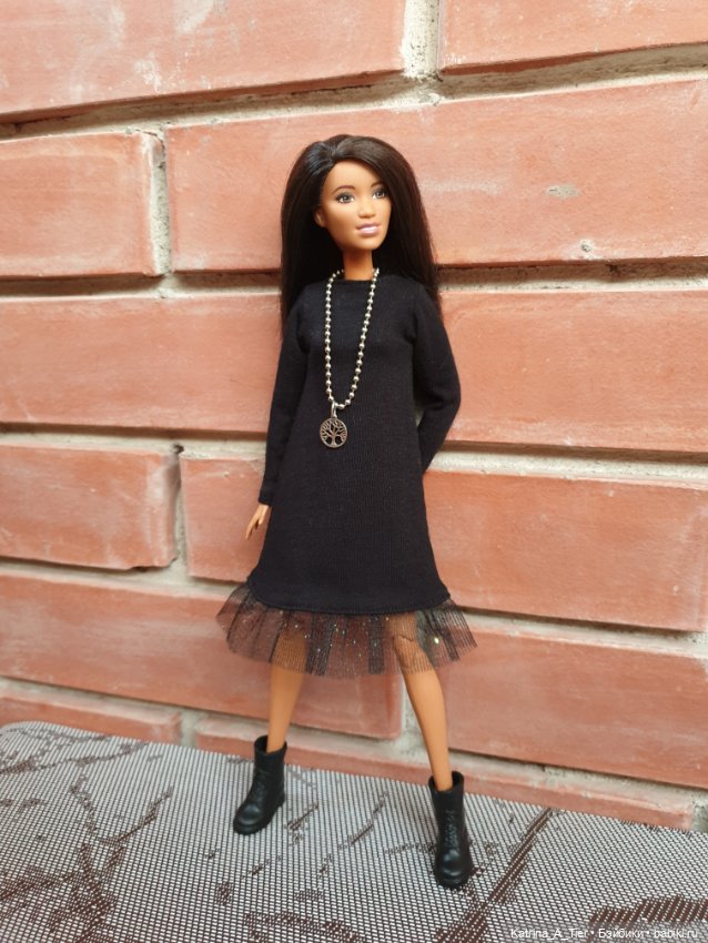 Кэролайн. Чёрное платье — Одежда и обувь для кукол своими руками: фото (фото 2)
