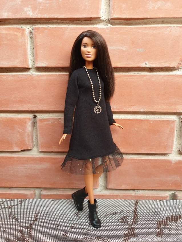 Кэролайн. Чёрное платье — Одежда и обувь для кукол своими руками: фото (фото 3)
