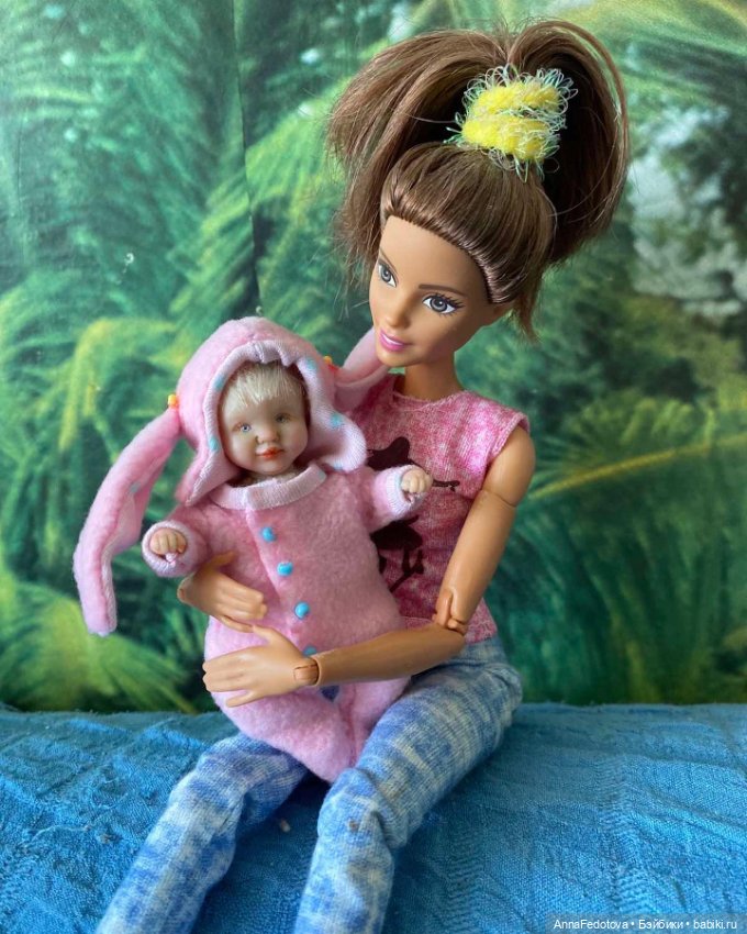 Малышка 8,5 см — Авторские миниатюрные куклы: лепка (фото 2)