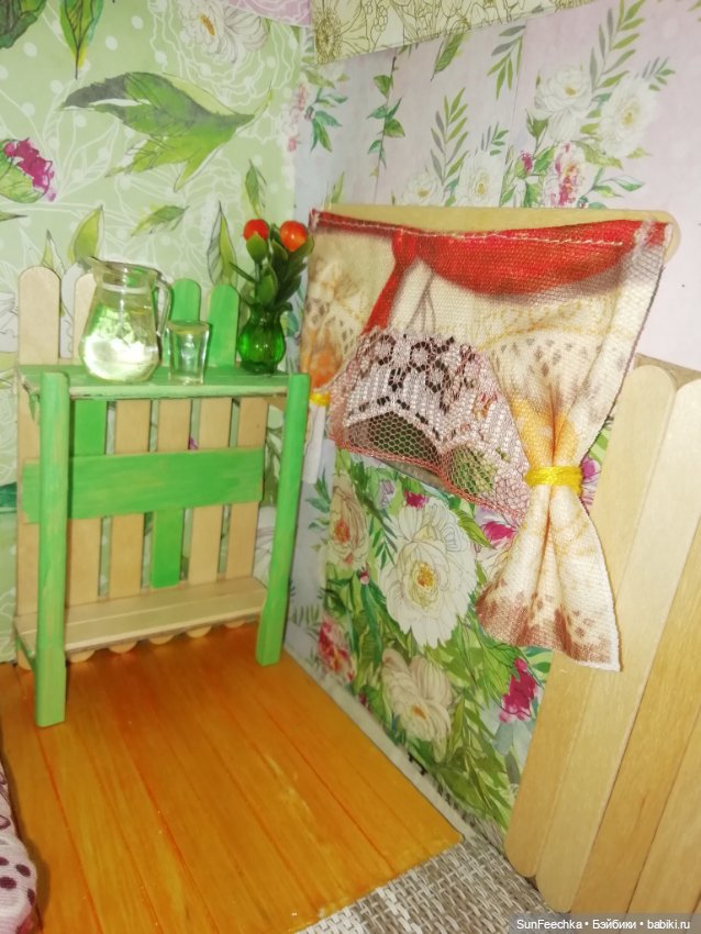 Кукольный дачный домик из коробок (фото 6)