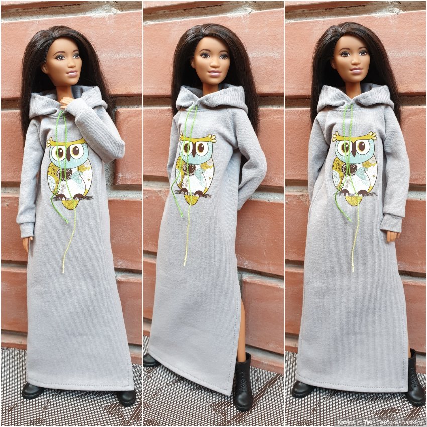Кэролайн. Платье с совой — Одежда и обувь для кукол своими руками: фото