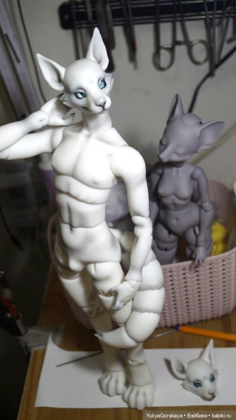 Белый волк Esteradolls — Авторские шарнирные куклы своими руками: лепка (фото 5)