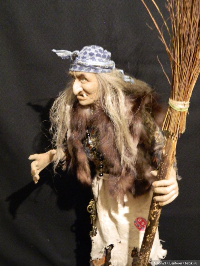 Текстильная кукла баба Яга (фото 3)