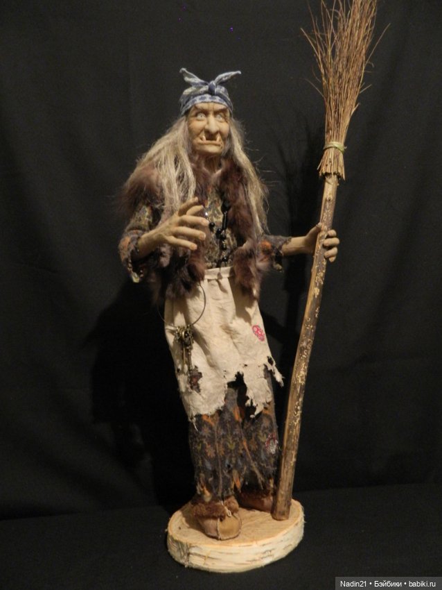 Текстильная кукла баба Яга (фото 2)