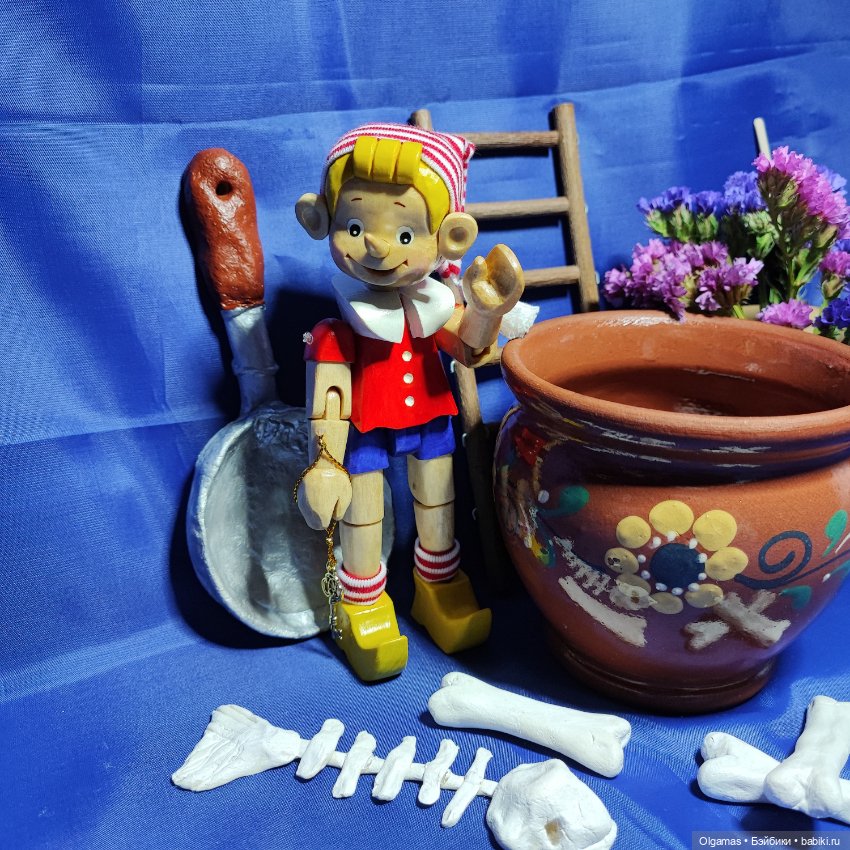 Озорник Буратино 😊❤ — Авторские игрушки из дерева: резьба (фото 5)