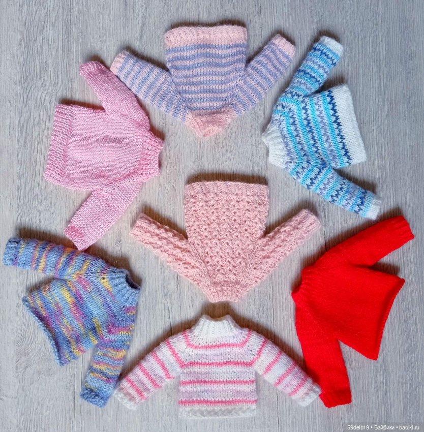 Кукольный гардероб: свитерочки, кофточки (фото 8)