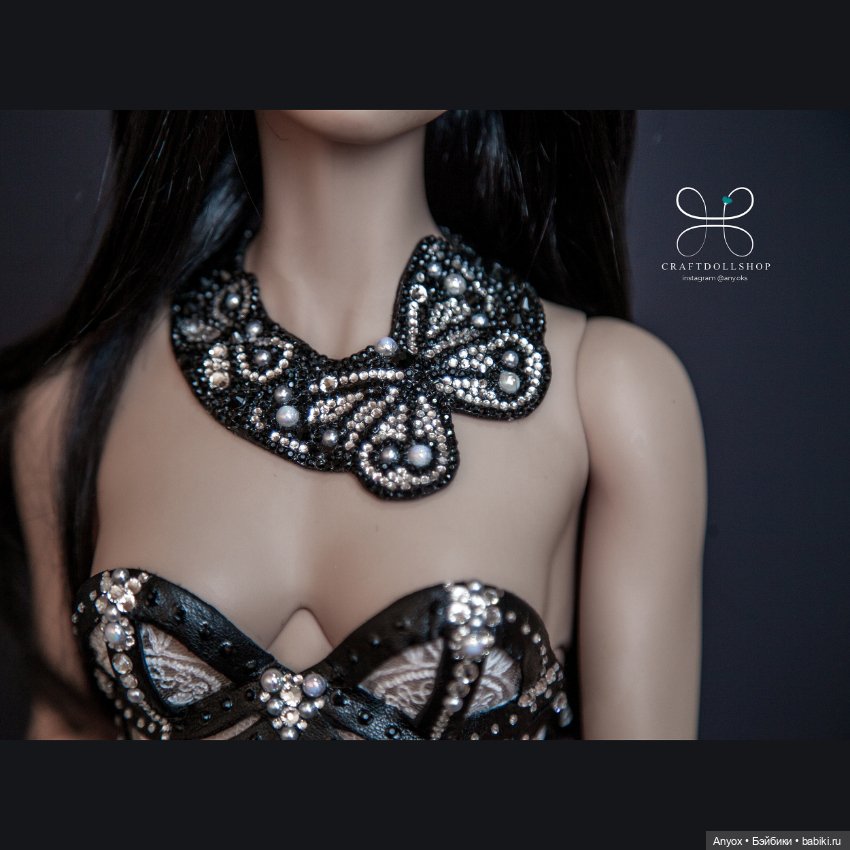Бабочки из страз — Одежда и обувь для кукол своими руками: фото