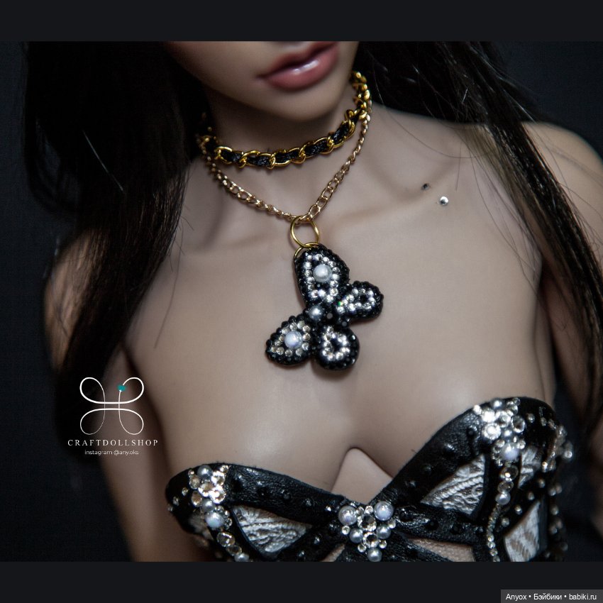 Бабочки из страз — Одежда и обувь для кукол своими руками: фото