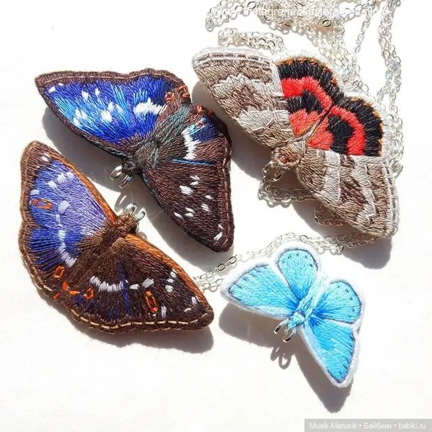 Удивительные вышитые броши Леры Петуниной (фото 5)
