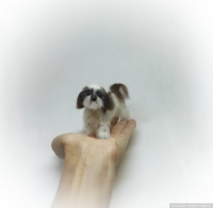 Ши-тцу — Валяные игрушки из шерсти: сухое валяние (фото 4)
