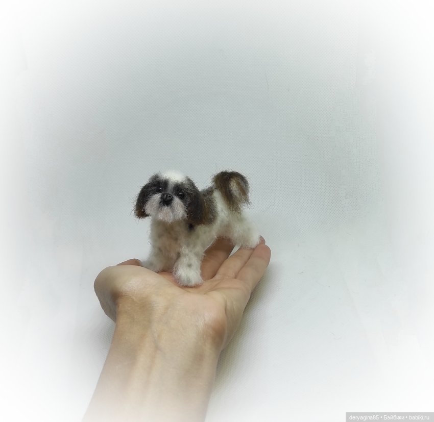 Ши-тцу — Валяные игрушки из шерсти: сухое валяние (фото 6)