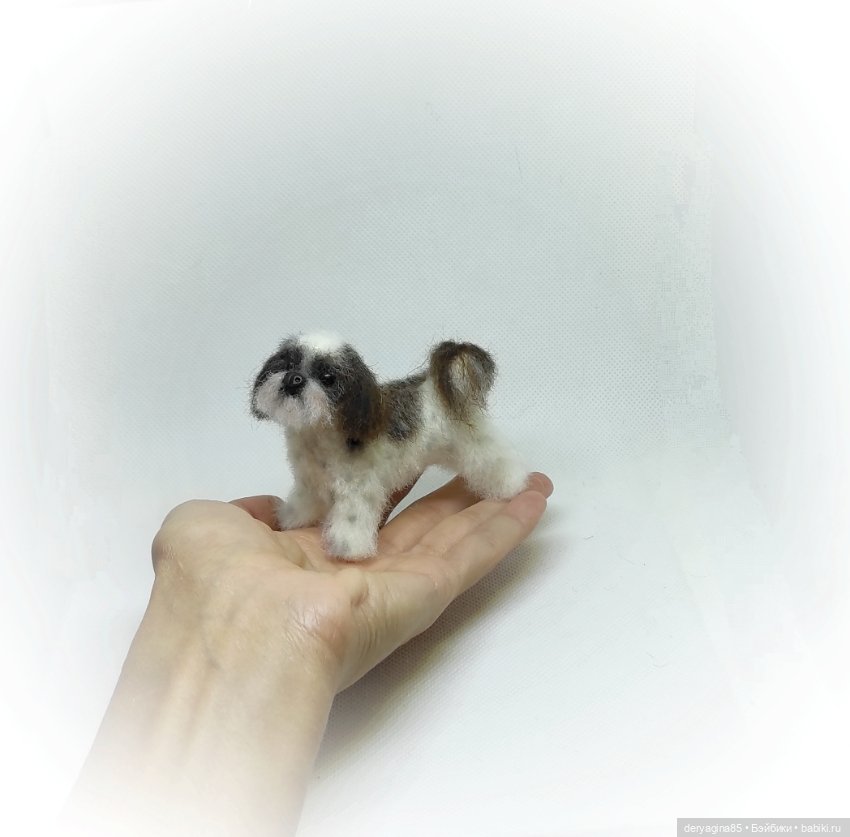 Ши-тцу — Валяные игрушки из шерсти: сухое валяние (фото 5)