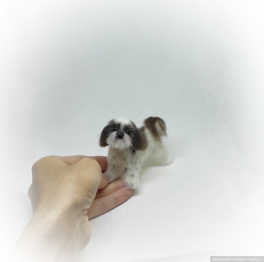 Ши-тцу — Валяные игрушки из шерсти: сухое валяние (фото 8)