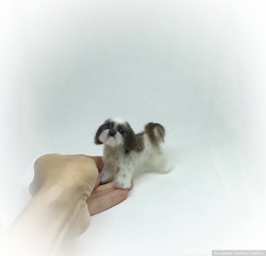 Ши-тцу — Валяные игрушки из шерсти: сухое валяние (фото 7)