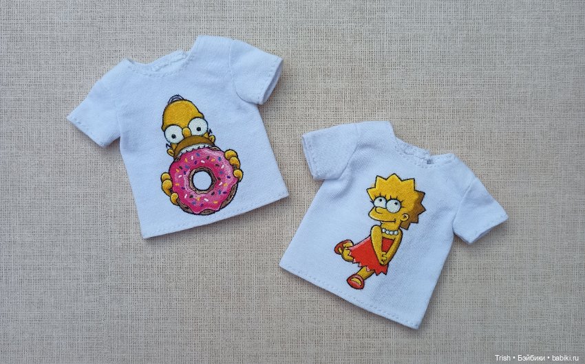 Роспись футболок — Одежда и обувь для кукол своими руками: фото (фото 3)