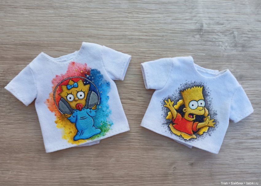 Роспись футболок — Одежда и обувь для кукол своими руками: фото (фото 7)