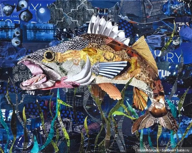 Дебора Шапиро создает коллажи из рваных кусочков бумаги и глянцевых журналов