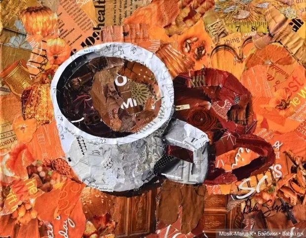 Дебора Шапиро создает коллажи из рваных кусочков бумаги и глянцевых журналов