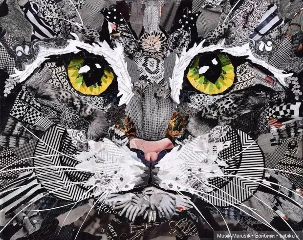 Дебора Шапиро создает коллажи из рваных кусочков бумаги и глянцевых журналов (фото 6)